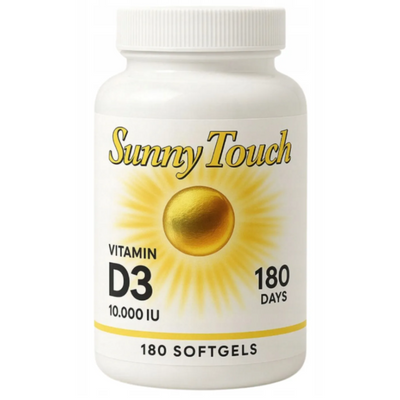Sunny Touch Witamina D3 10000iu - 180softgels - ZdroweTO.pl