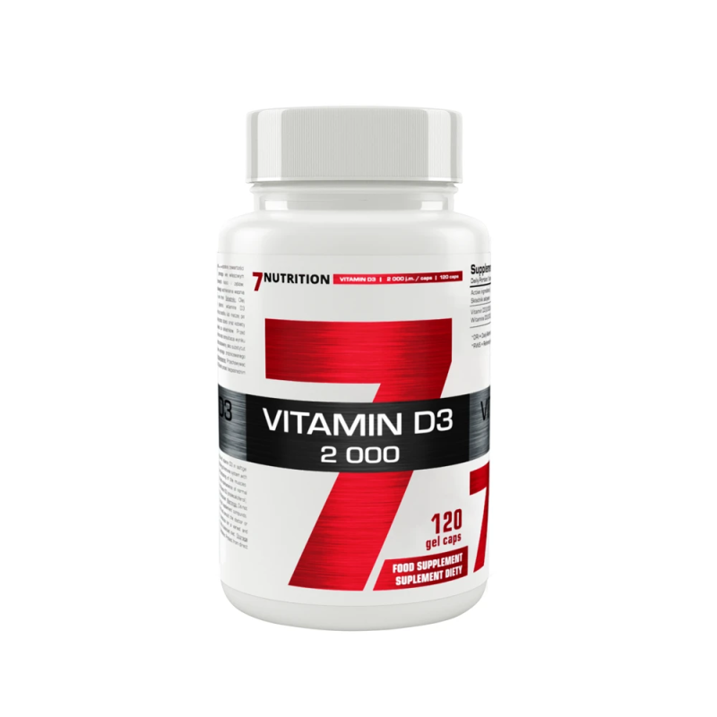 7Nutrition Vitamin D3 2000 - 120kaps. - ZdroweTO.pl