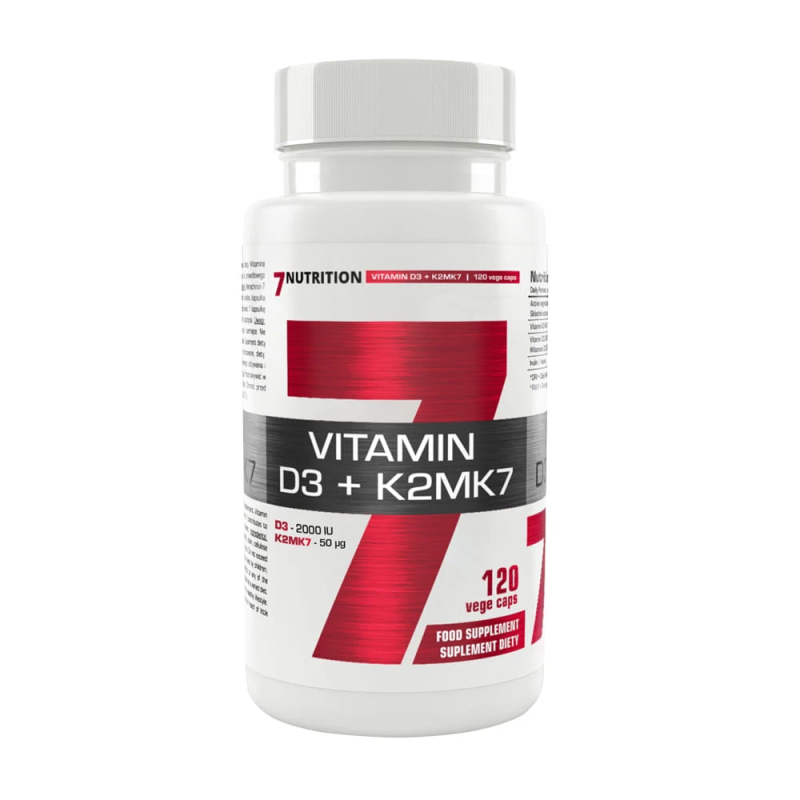 7Nutrition Vitamin D3 + K2MK7 - 120vcaps. - ZdroweTO.pl