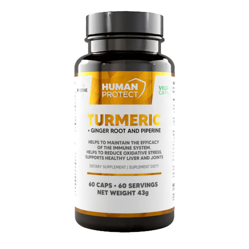 Human Protect Turmeric + Ginger Root - 60vcaps. - ZdroweTO.pl