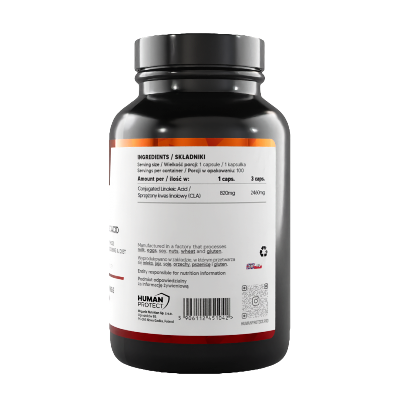 Human Protect CLA 1000mg - 100softgels - zdjęcie 3 - ZdroweTO.pl
