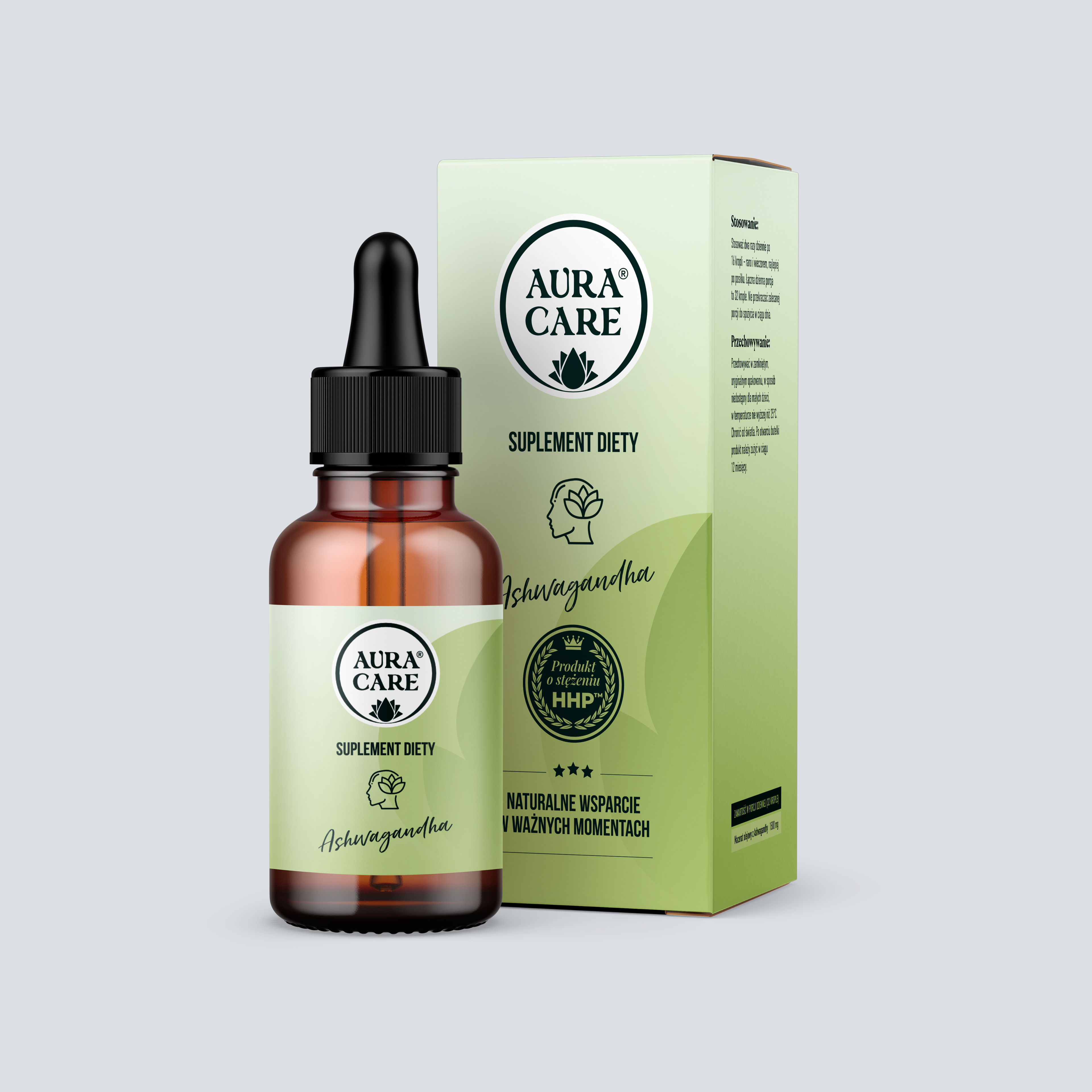 Aura Care Ashwagandha 60 kapsułek Adaptogeny - ZdroweTO.pl