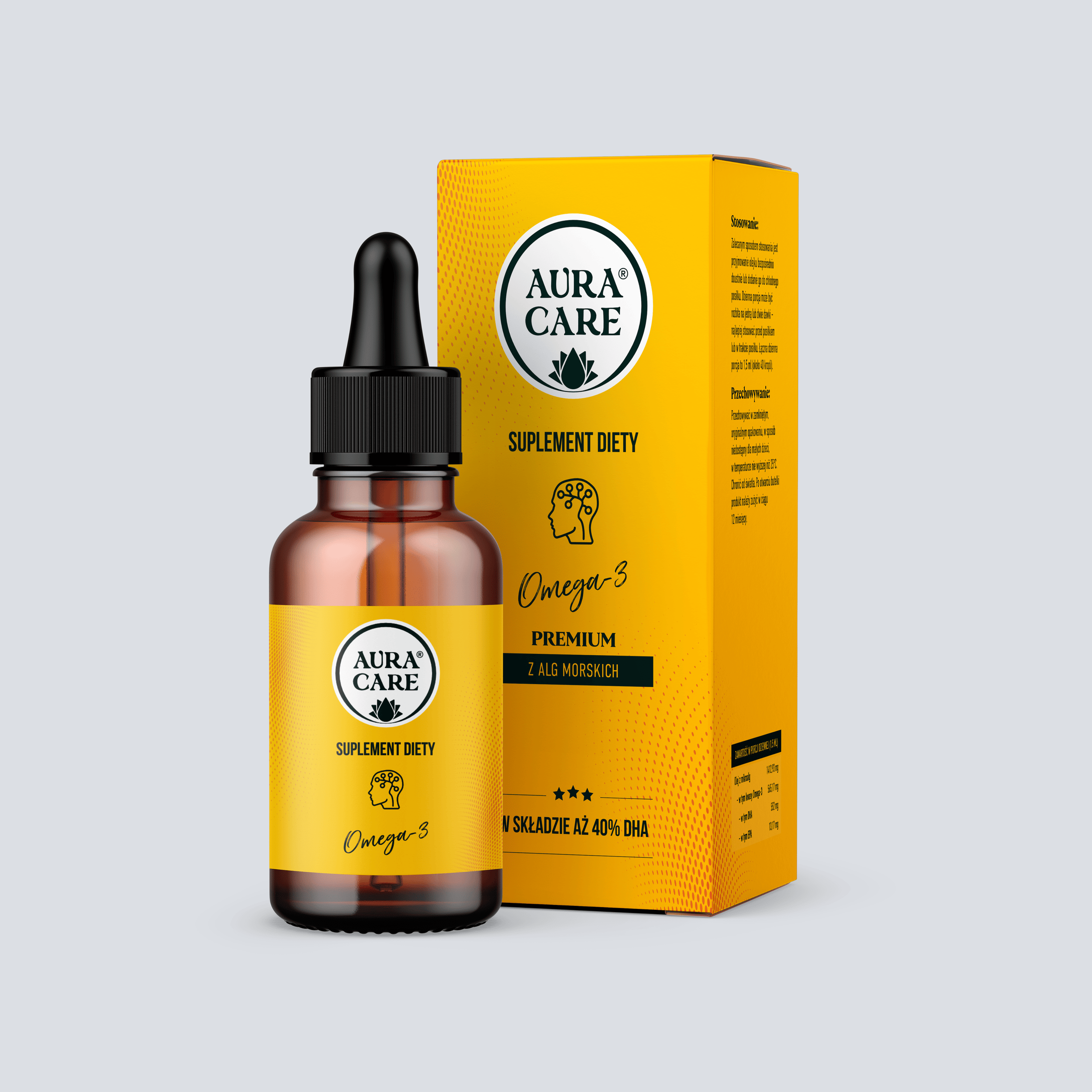 Aura Care Omega 3 z alg morskich 50 ml - ZdroweTO.pl