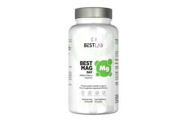 Best Lab Best Mag Day & Night (60+60) - 120kaps. Redukcja stresu i napięcia Magnez - ZdroweTO.pl