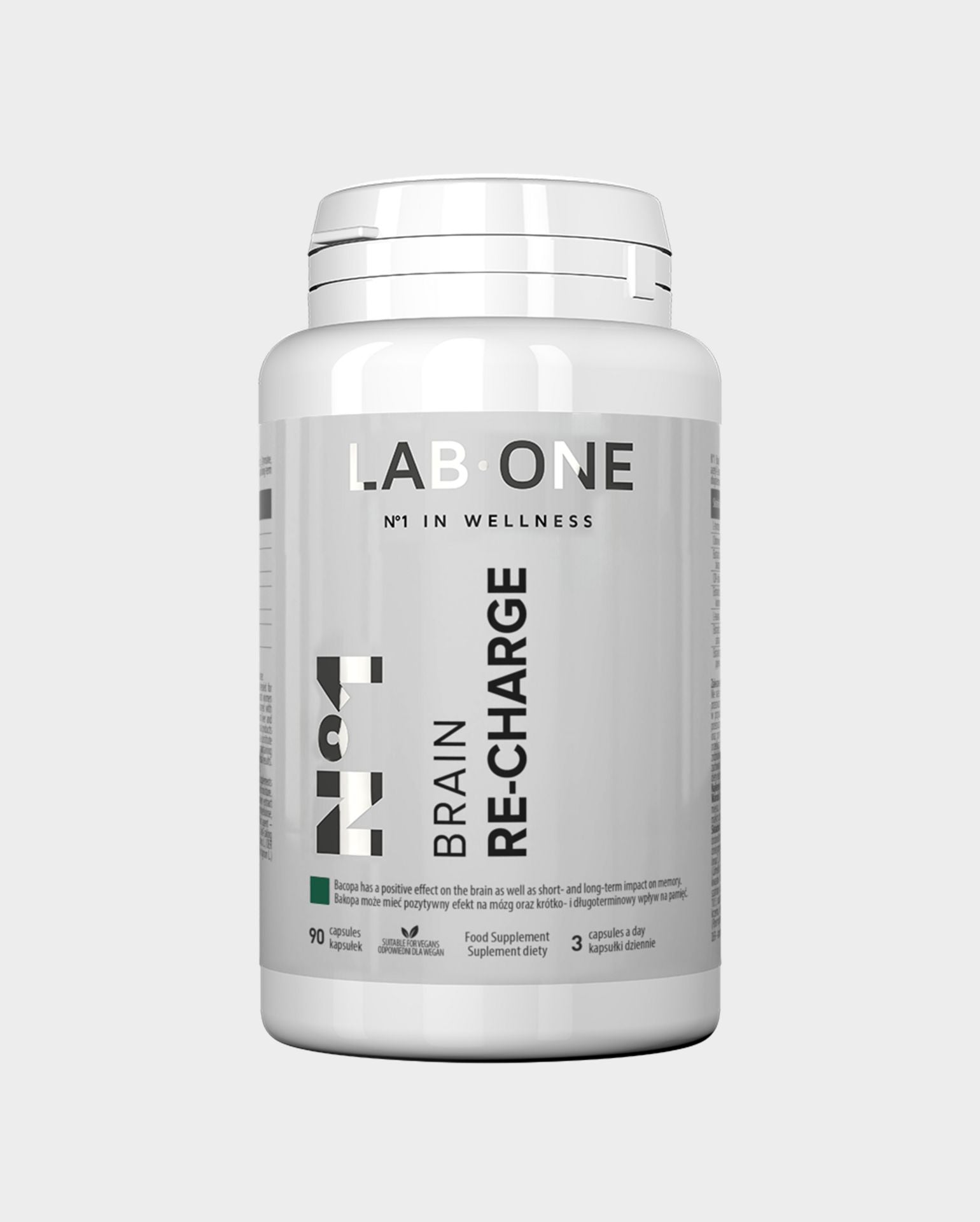Lab One Brain Re-Charge 90kaps. Pamięć Koncentracja - ZdroweTO.pl