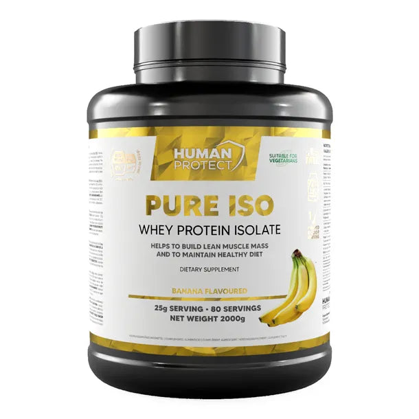 Human Protect Pure Iso 2 kg — izolat białka serwatkowego WPI o smaku Banana - ZdroweTO.pl