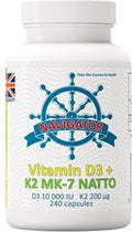Navigator Vitamin D3 10000IU + K2 200mcg - 240vcap - ZdroweTO.pl