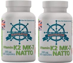Navigator Vitamin K2 MK-7 NATTO 200mcg - 180vcaps. - ZdroweTO.pl