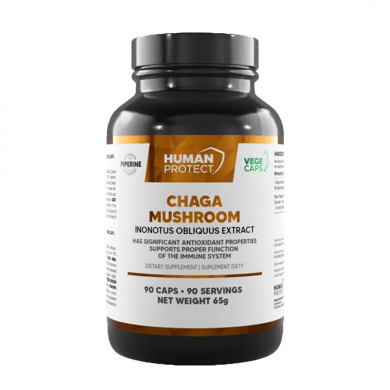 Human Protect Chaga Mushroom 600mg - 90vkaps. - ZdroweTO.pl