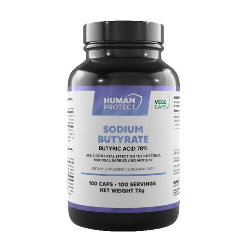 Human Protect Sodium Butyrate 100vkap. Maślan Sodu - ZdroweTO.pl