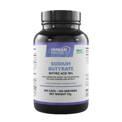 Human Protect Sodium Butyrate 100vkap. Maślan Sodu - ZdroweTO.pl