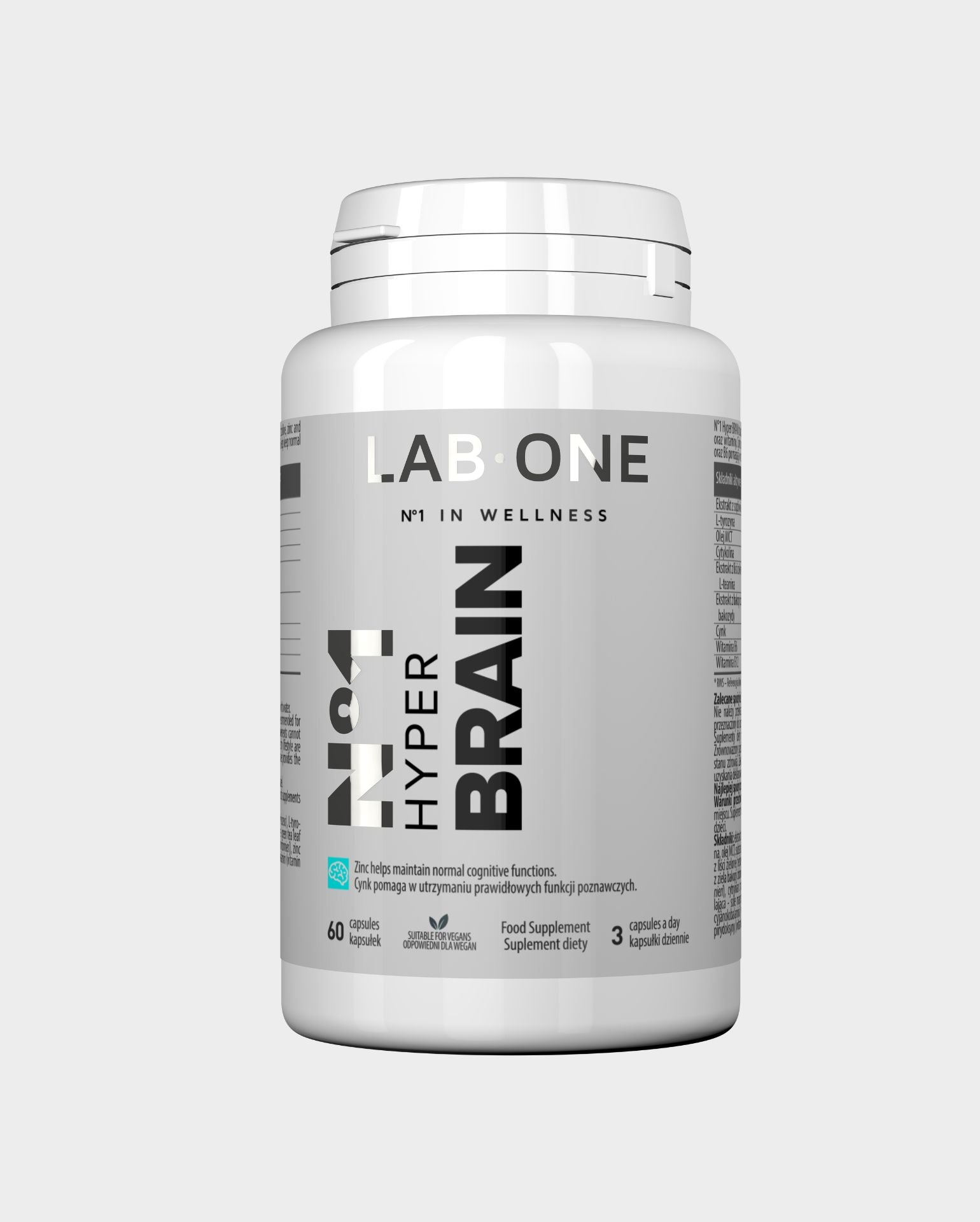 Lab One Hyper Brain 60kaps. Pamięć Koncentracja - ZdroweTO.pl