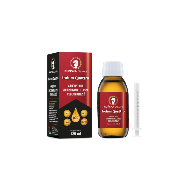 Końska Dawka Iodum Quattro 4 Formy Jodu - 125ml Jod - ZdroweTO.pl