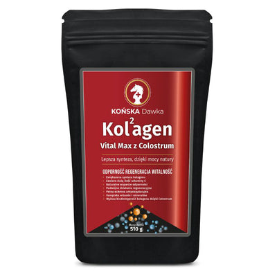 Końska Dawka Kolagen Vital Max z Colostrum 510g Kolagen - ZdroweTO.pl